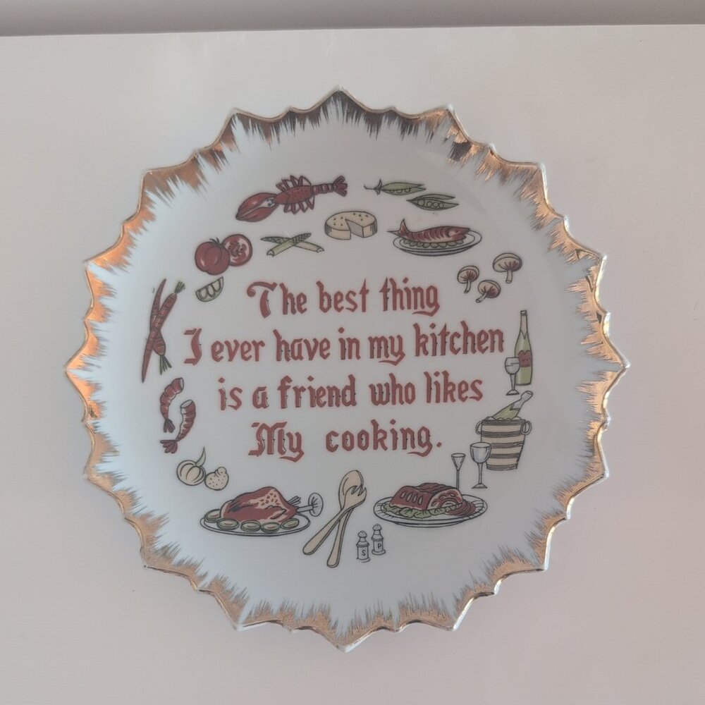 Vintage Kitchen Wall Hanging Plate Decor 8 Inch Diameter Food Japan Lego 3766